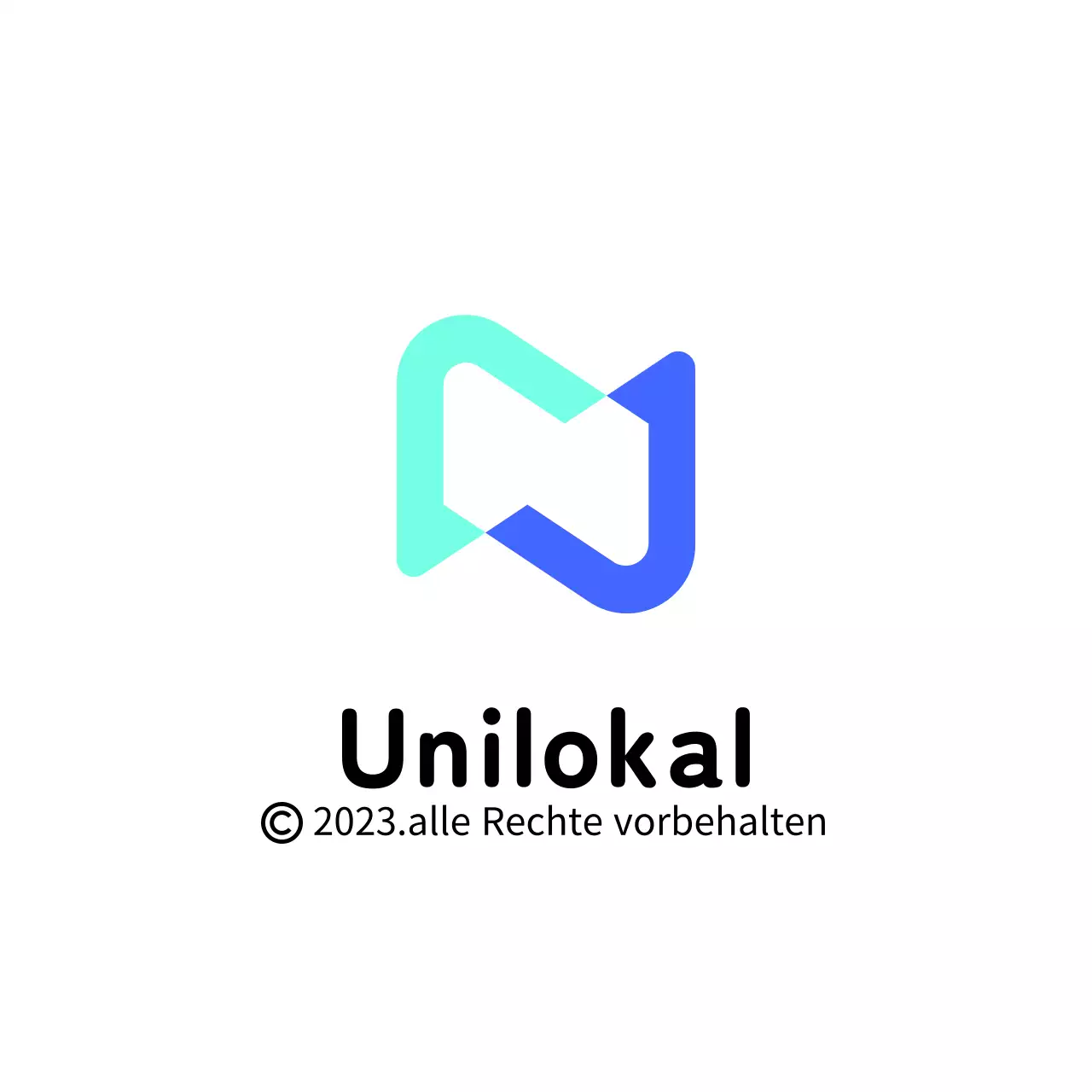 Firmenlogo in einem hellblauen Kreis