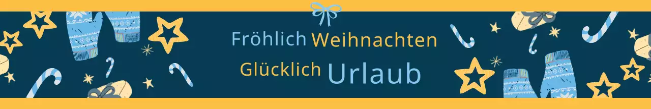 Blau Gelb Illustration Weihnachtsgeschenk