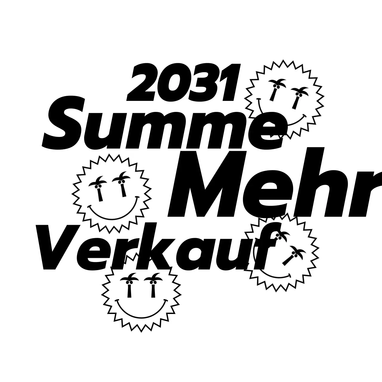 Niedliche und angesagte Illustrationen und Textkombinationen Layout-Stil Bewerben und informieren Sie den Sommerschlussverkauf