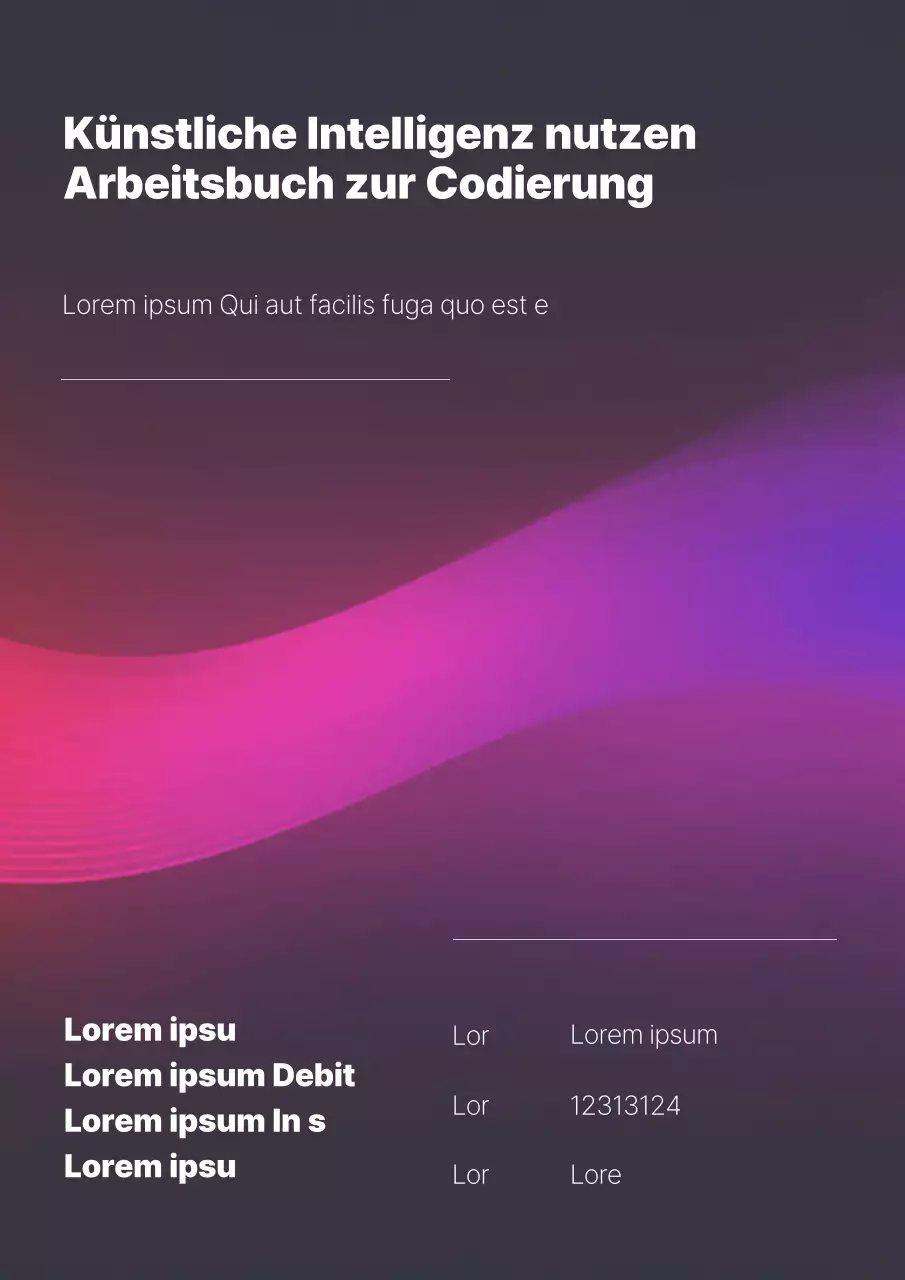 Artificial Intelligence Coding Workbook mit Purple Waves