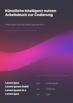 Artificial Intelligence Coding Workbook mit Purple Waves