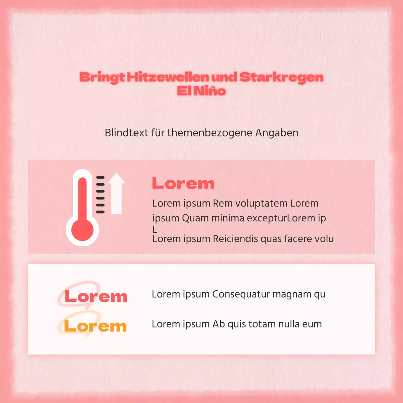 Rosa und rote Klimabeobachtungen