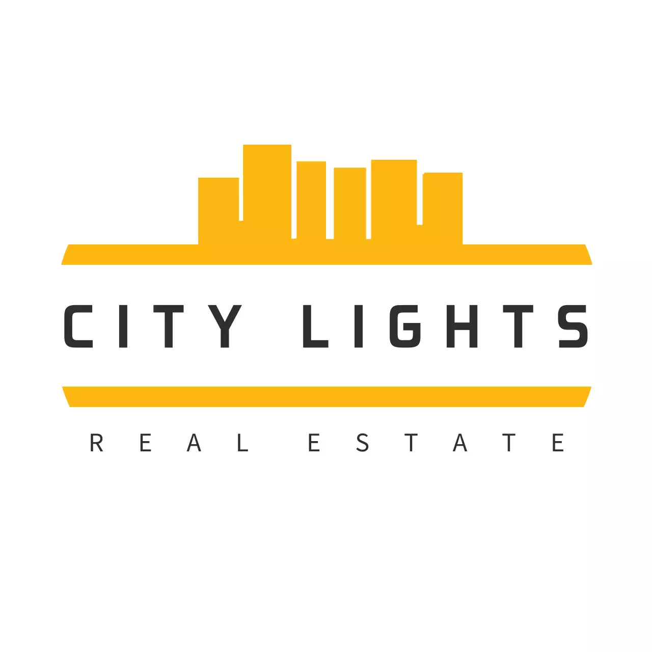 黄色 モダン 不動産 ロゴ