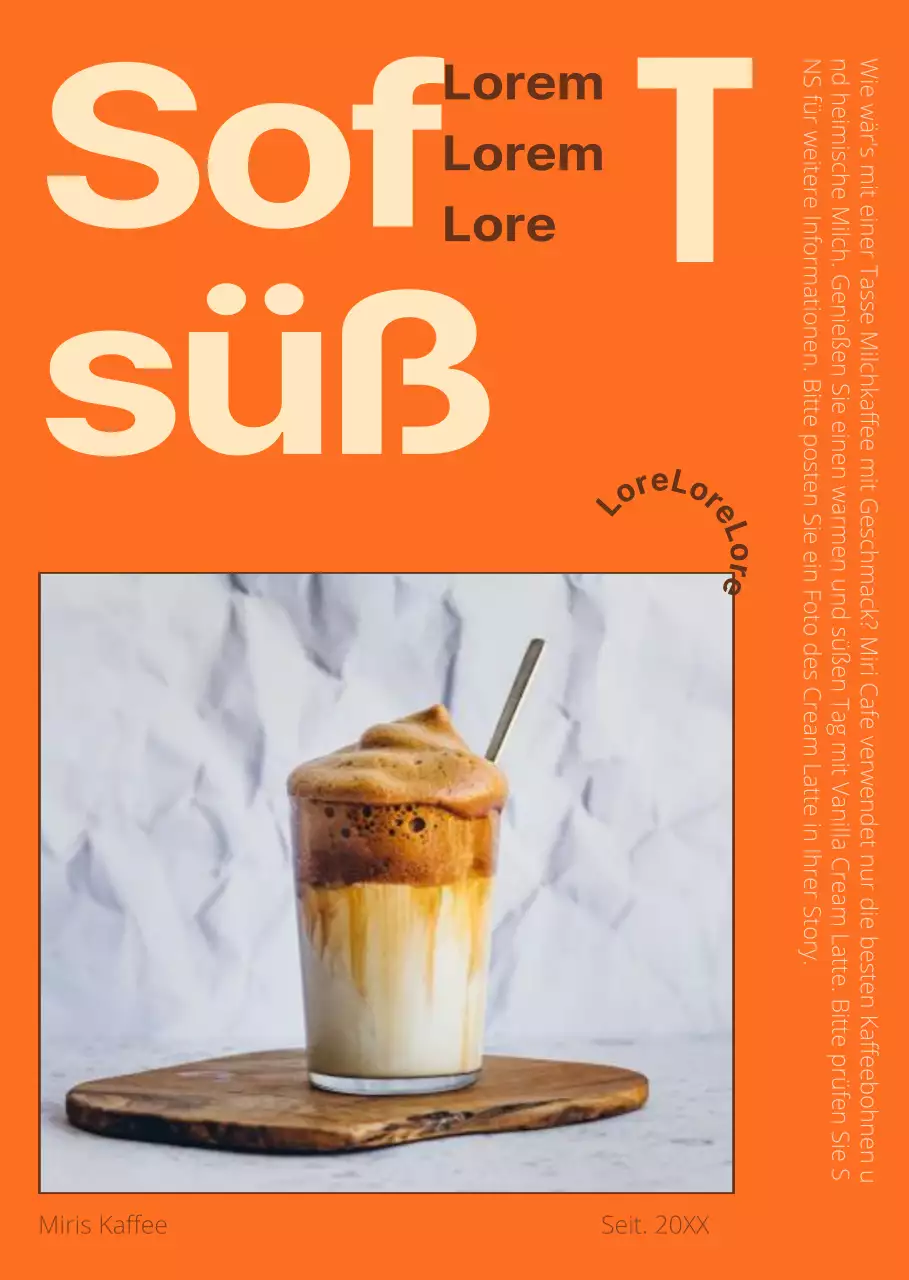 Fotorahmen mit orangefarbener Texthervorhebung