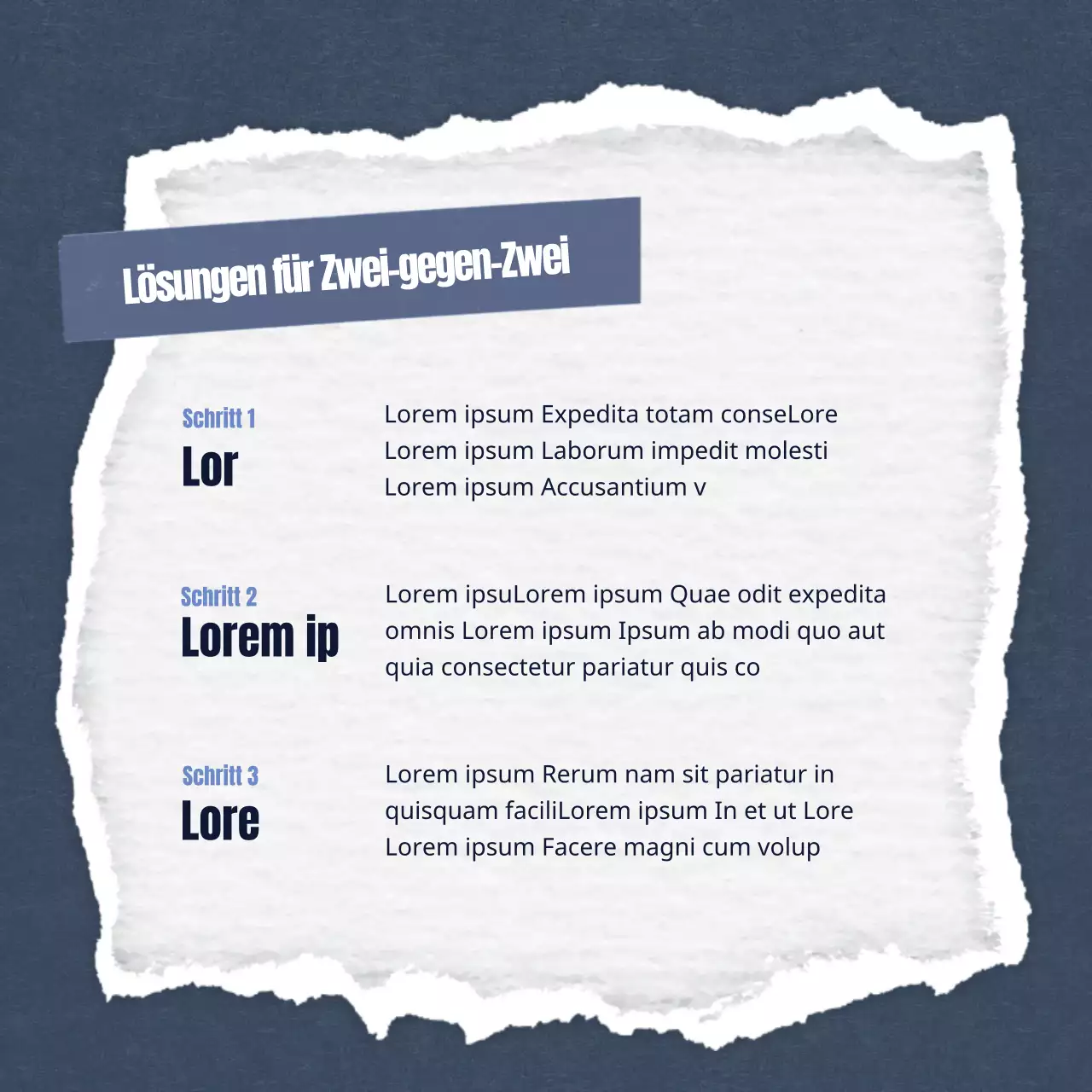 Werbung für ein minimalistisches, marineblaues und graues Zwei-mal-zwei-Beratungszentrum