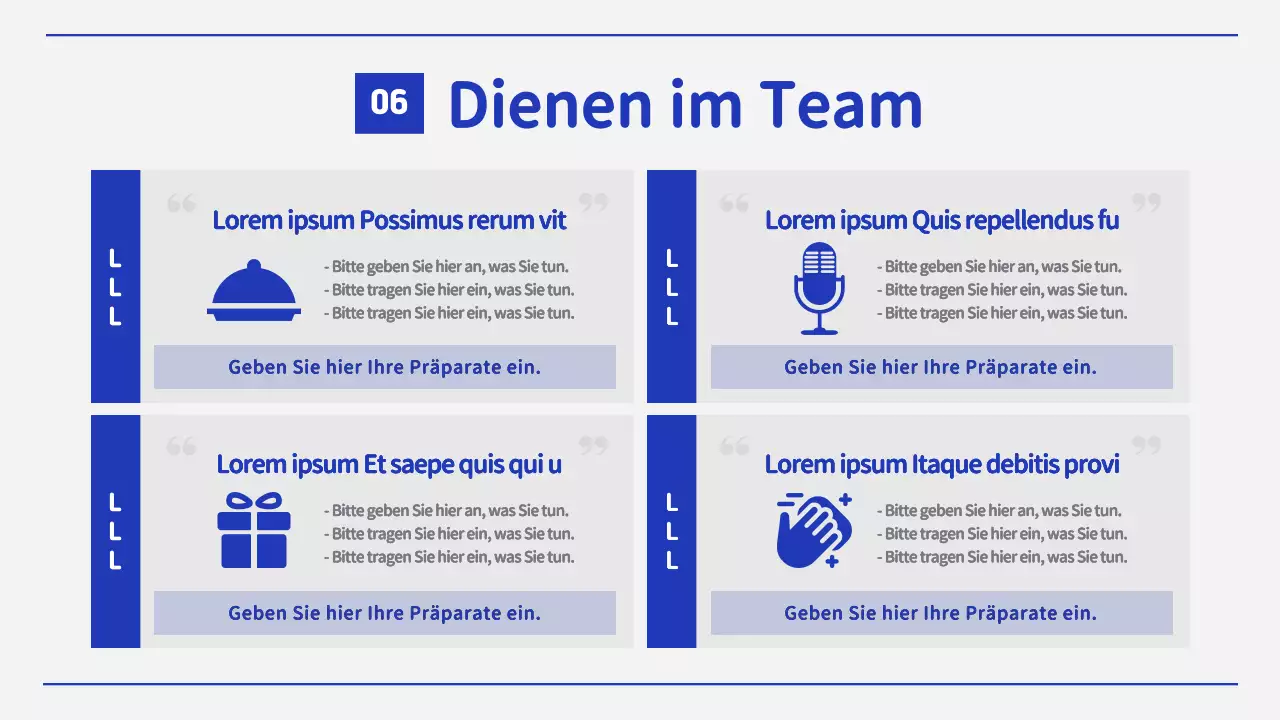 Eine einfache Sommermission mit blauen und weißen Linien