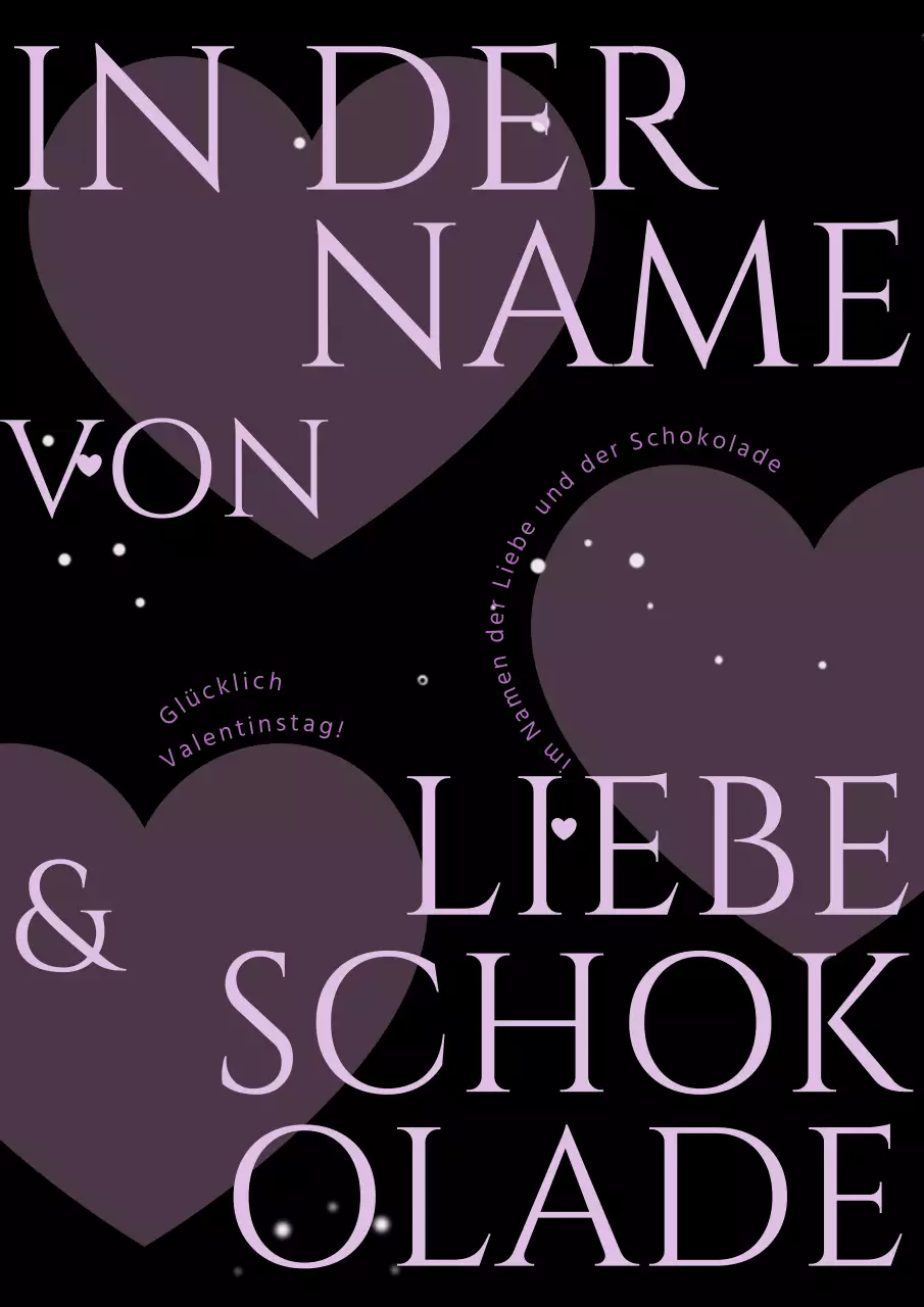 Valentinstag mit Herzen und Typografie