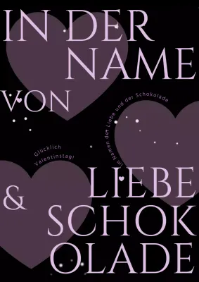 Valentinstag mit Herzen und Typografie