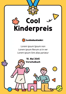 Gelb Niedliches Kind Illustration Cooles Kind Ideal Listing