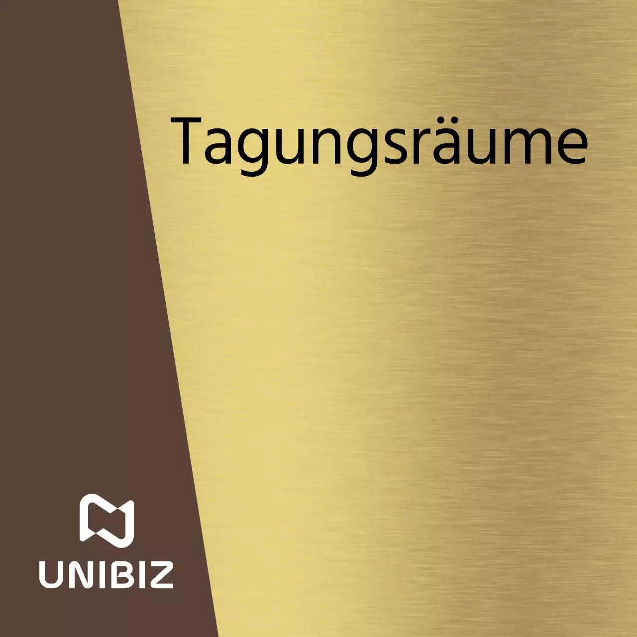 Einfaches Platzhalterzeichen mit braunen und schwarzen Firmenabteilungsnamen und quadratischen Formen