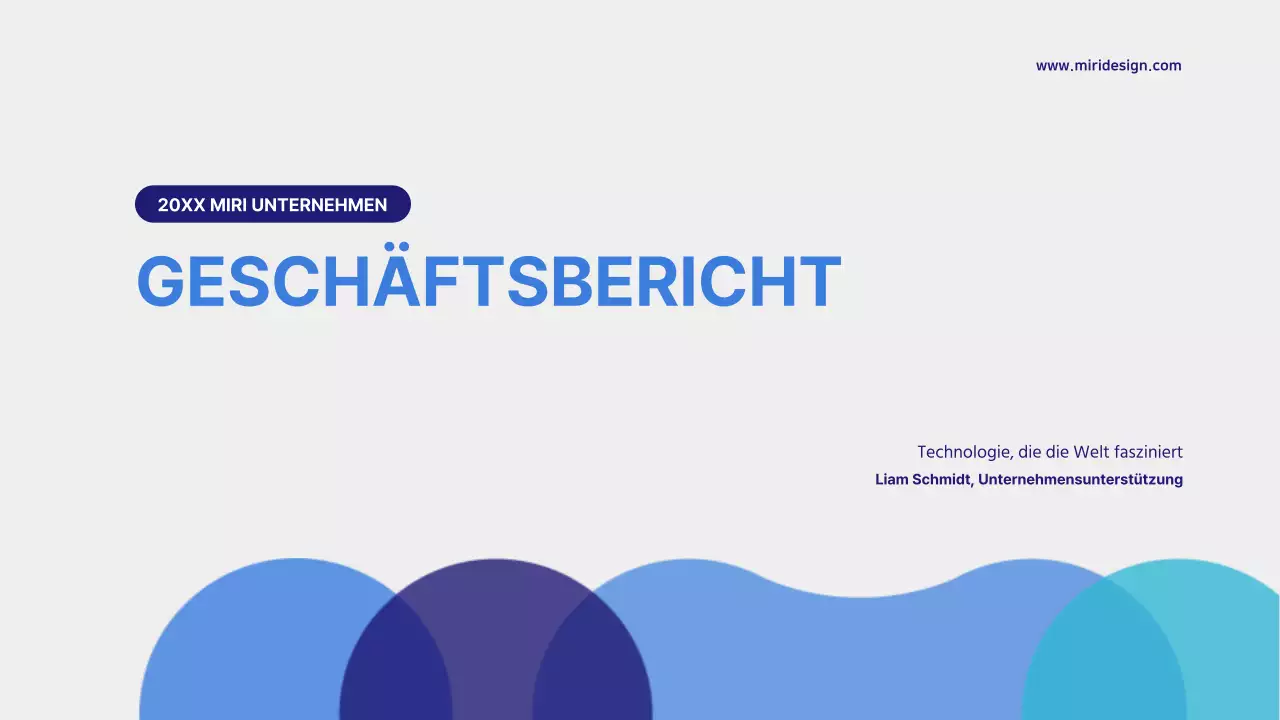 Blau & Grau Präsentationsvorlage