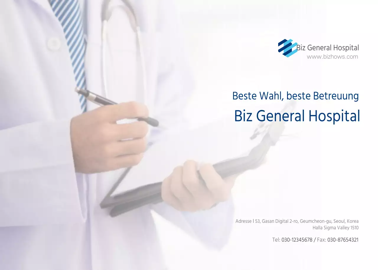 Navy Weiß Einfaches Krankenhaus