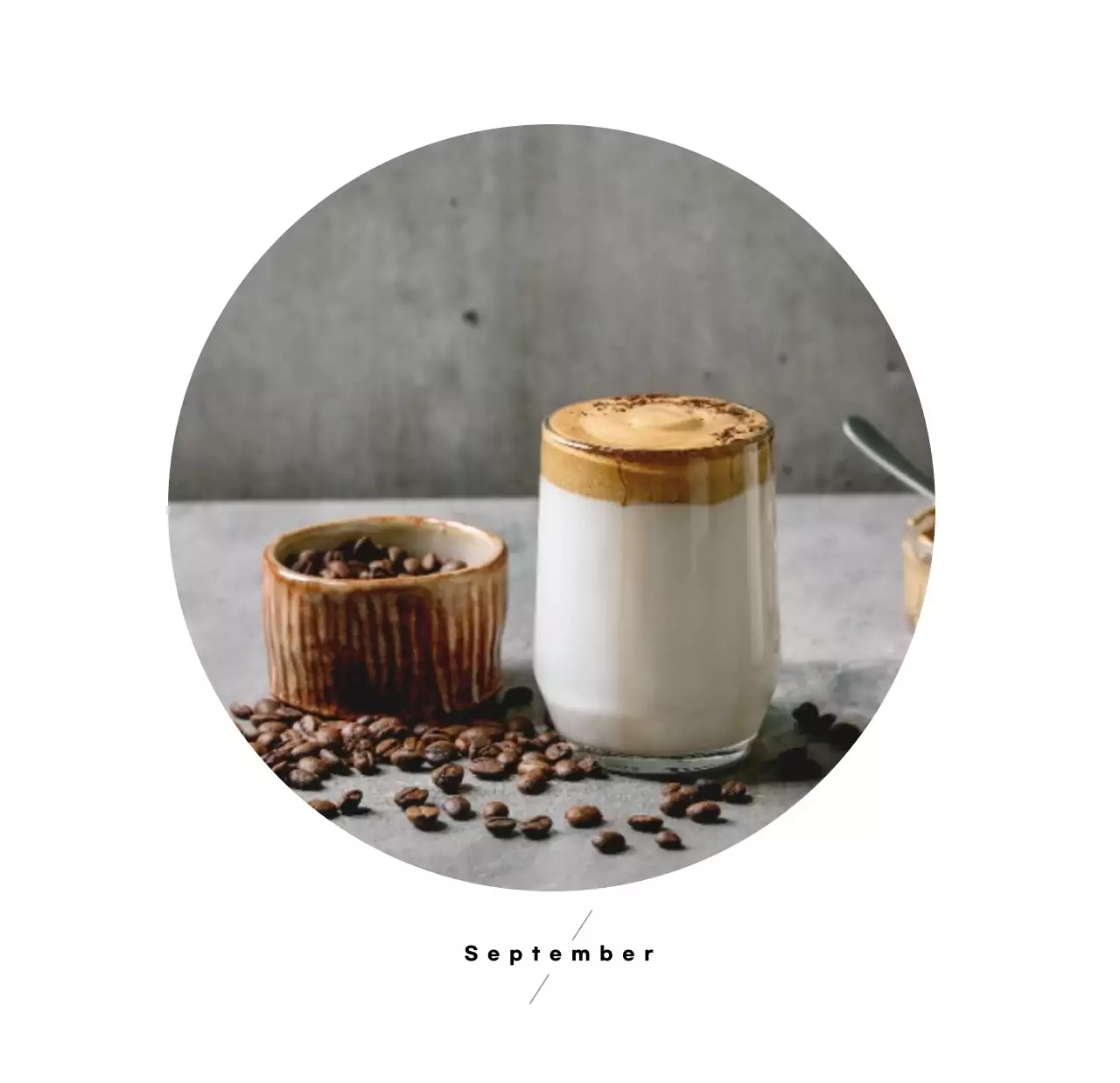 Weißes einfaches Kaffee Foto Tischkalender für Cafe