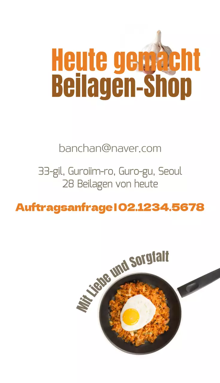 Heutiges Beilagengeschäft