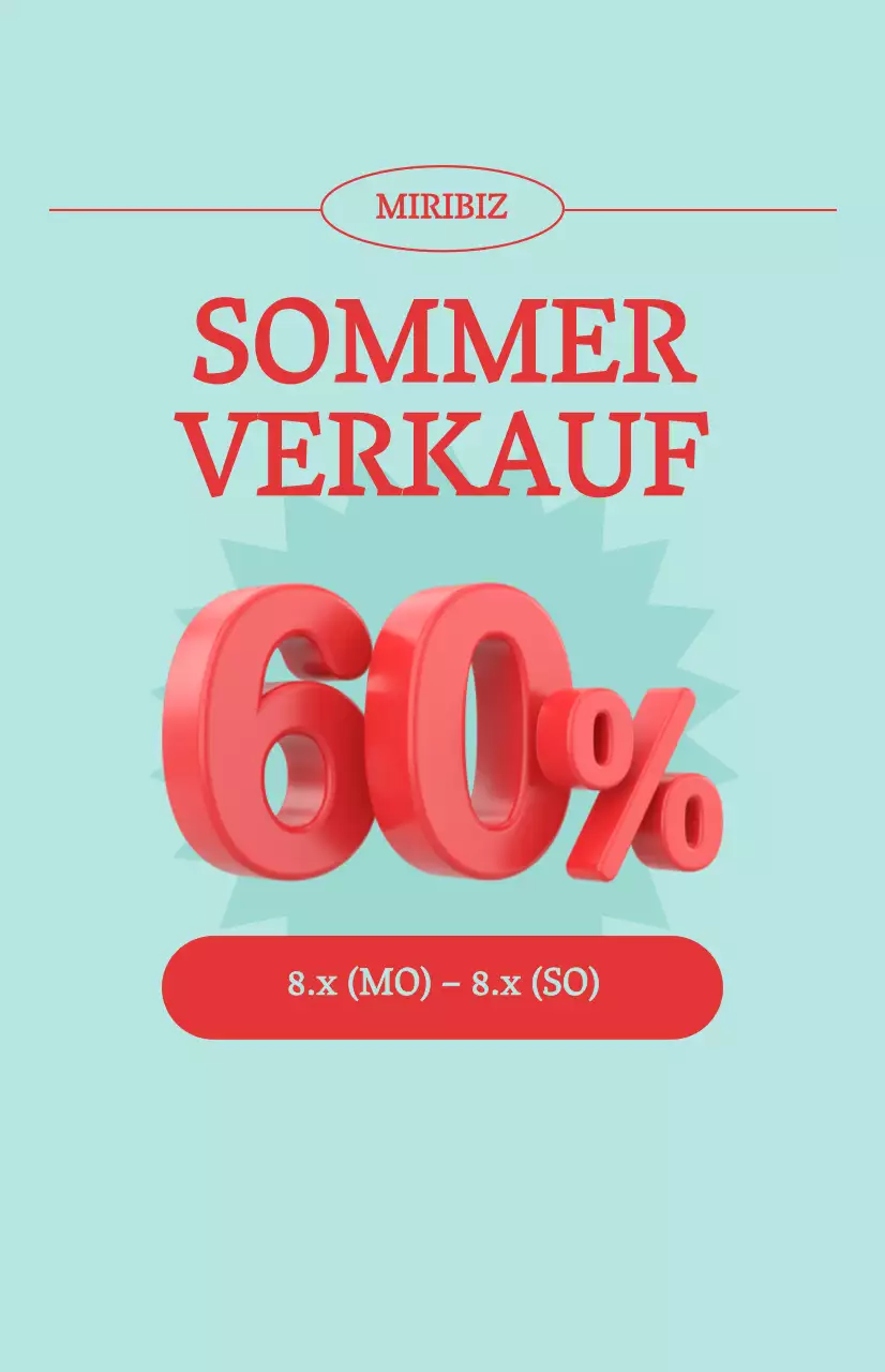 Cooler Sommerschlussverkauf mit blauem Hintergrund