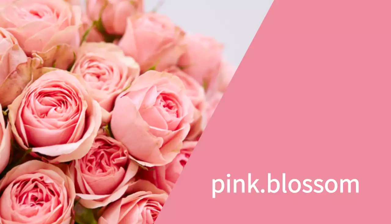 ピンク オシャレ フラワー 名刺