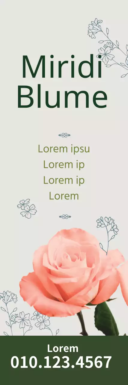 Werben Sie für einen alten Blumenladen, indem Sie grüne Fotos hervorheben