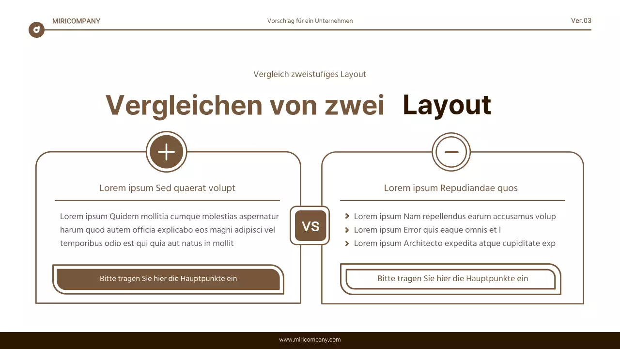 Einfacher Bericht mit brauner und weißer Textmarkierung