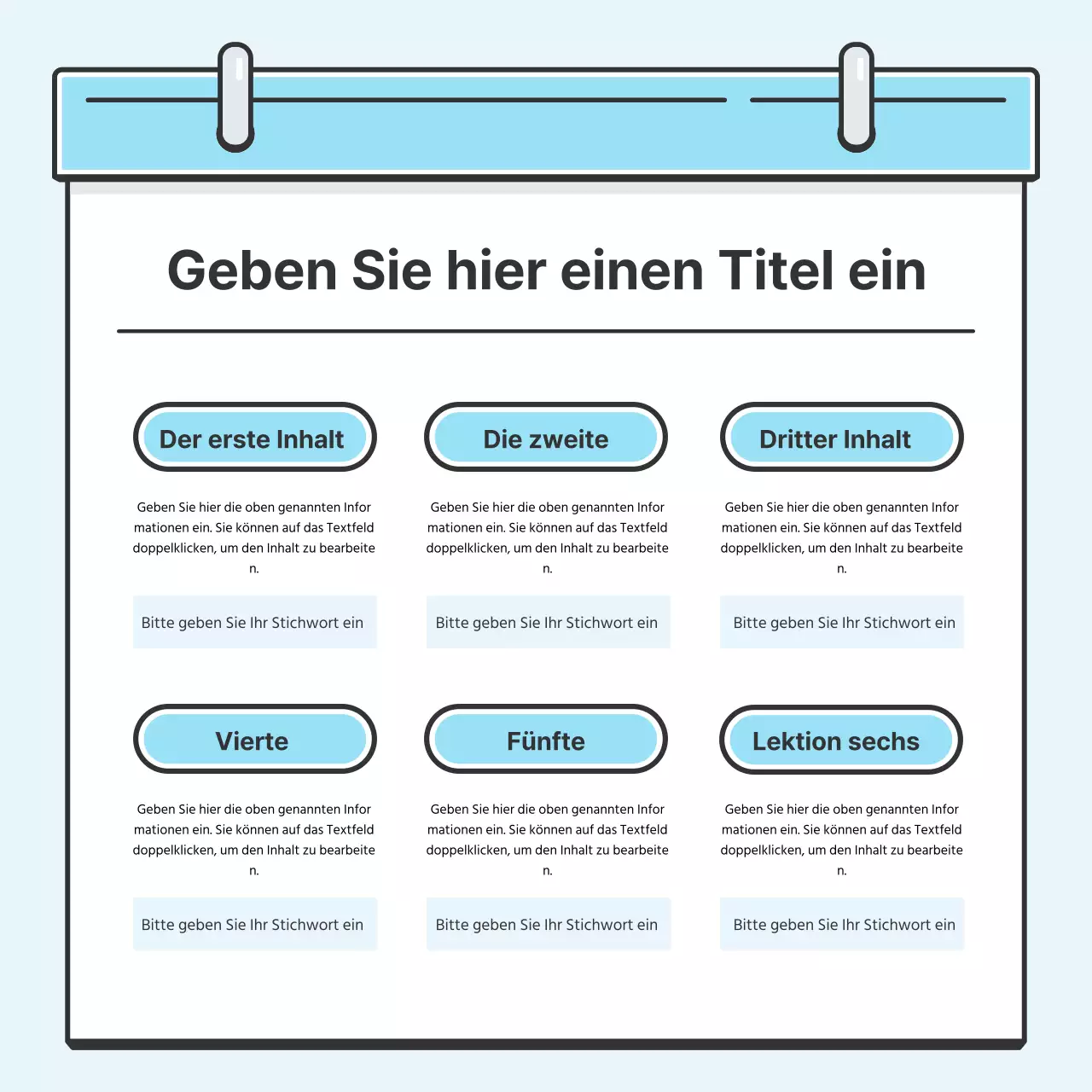 Hellblaues Notenkonzept Hübsche Karte mit niedlichen IllustrationenNews