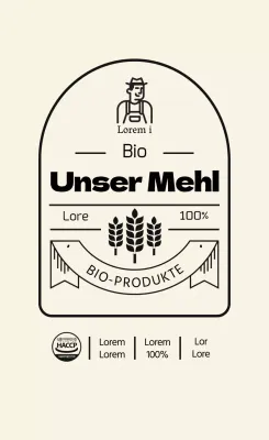 Beigefarbenes Vintage-Mehretikett