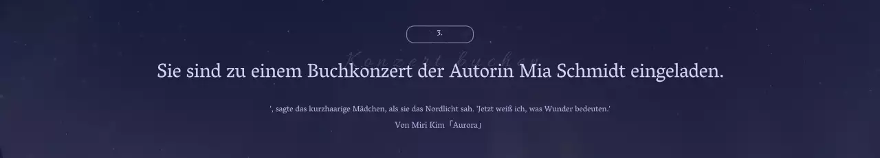 Eine violette, emotionale Buchwerbung