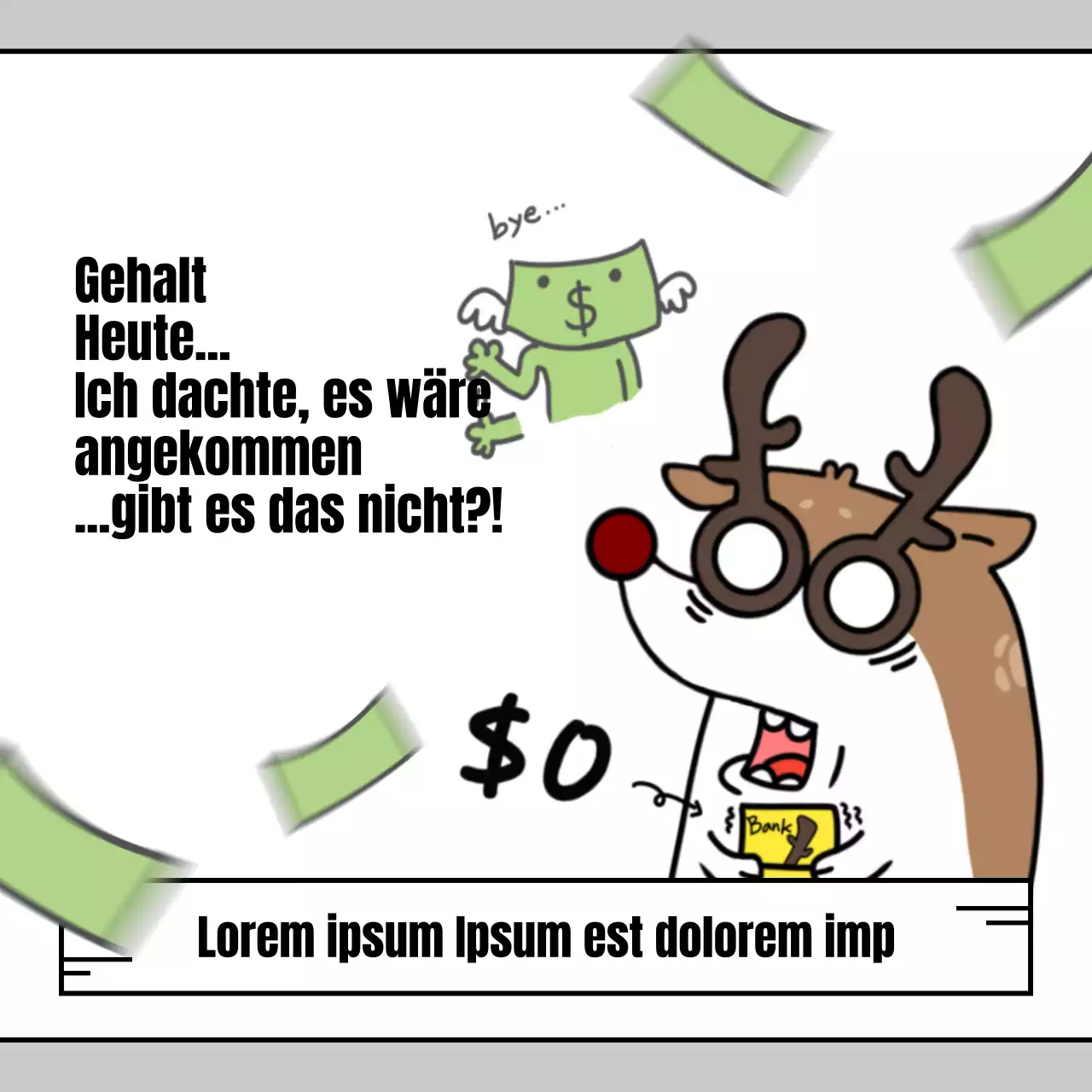 Weißer Webtoon-Comic-Konzept-Gag