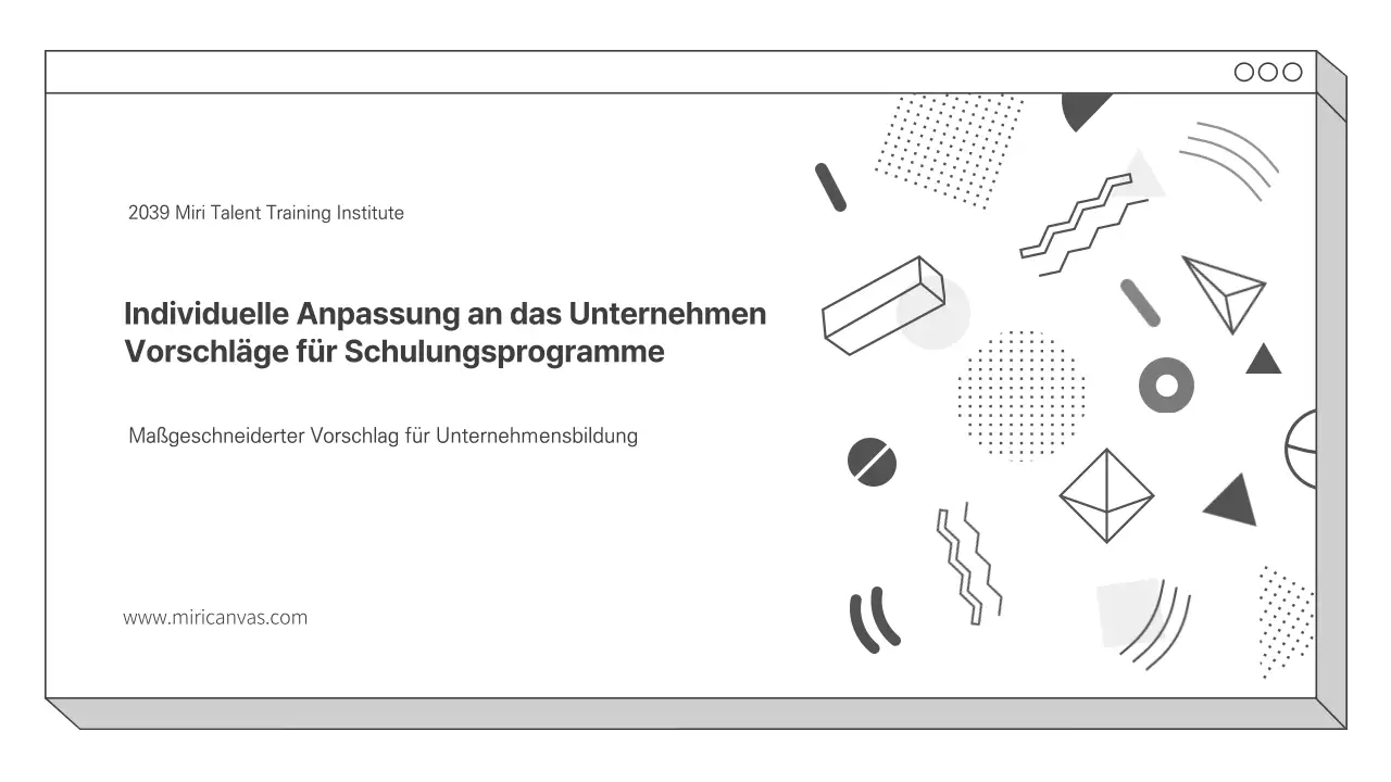 Angebot für ein maßgeschneidertes Schulungsprogramm für Unternehmen PPT von Grayton