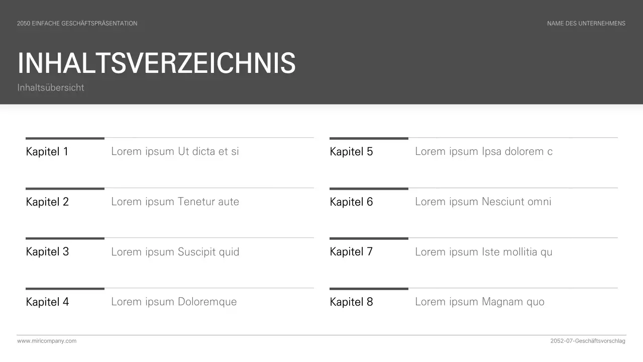 Einfache Geschäftspräsentation in Schwarz und Weiß