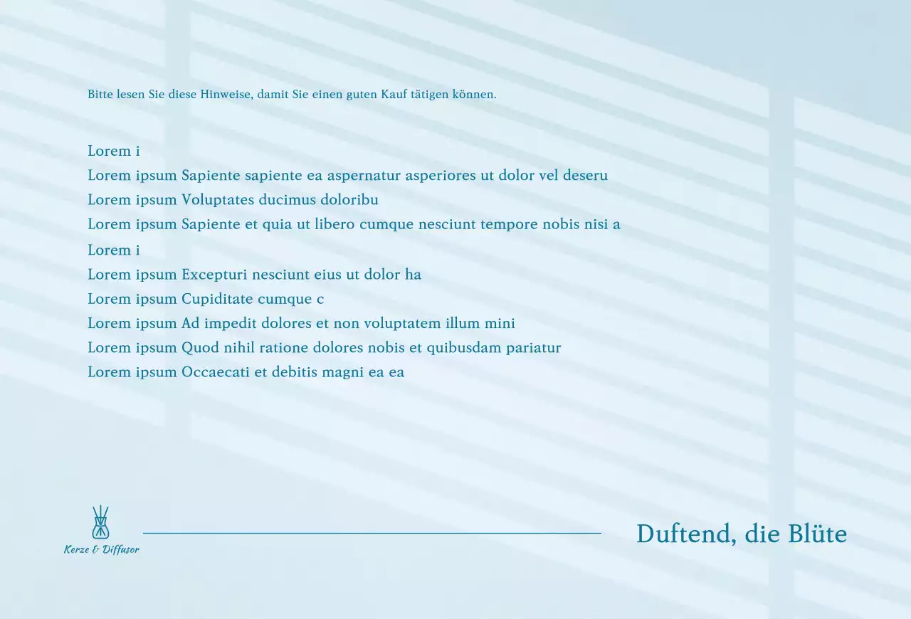 azurblaue DiffusorenEinkäufeEinkauf mallexchangeRückerstattungskarte Postkarte