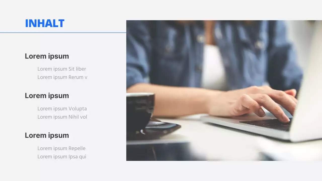 Einfache Geschäftsberichte in Blau