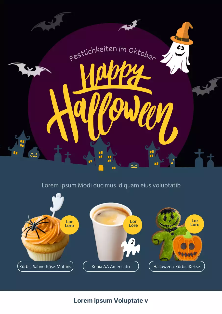Halloween-Getränkekarten-Events