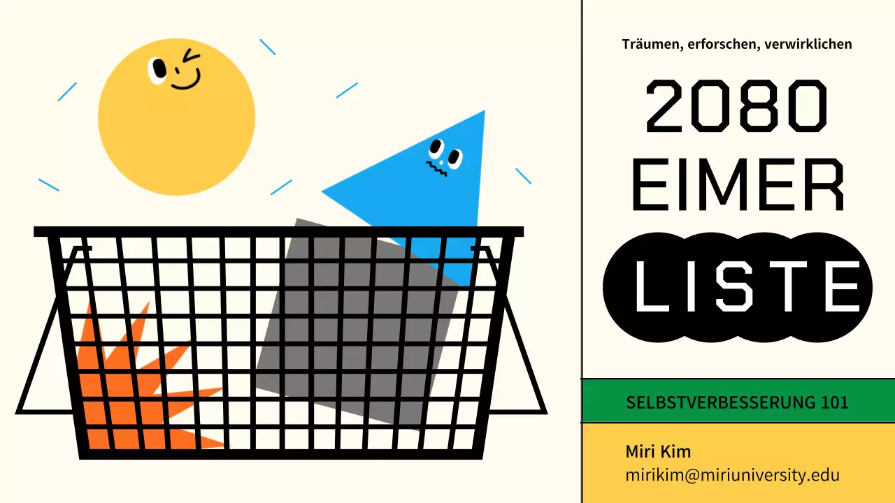 Gelb Buntes Niedliches Zeichen Illustrationen Bucket List