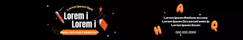 Englischunterricht für Kinder im attraktiven orange-schwarzen Look