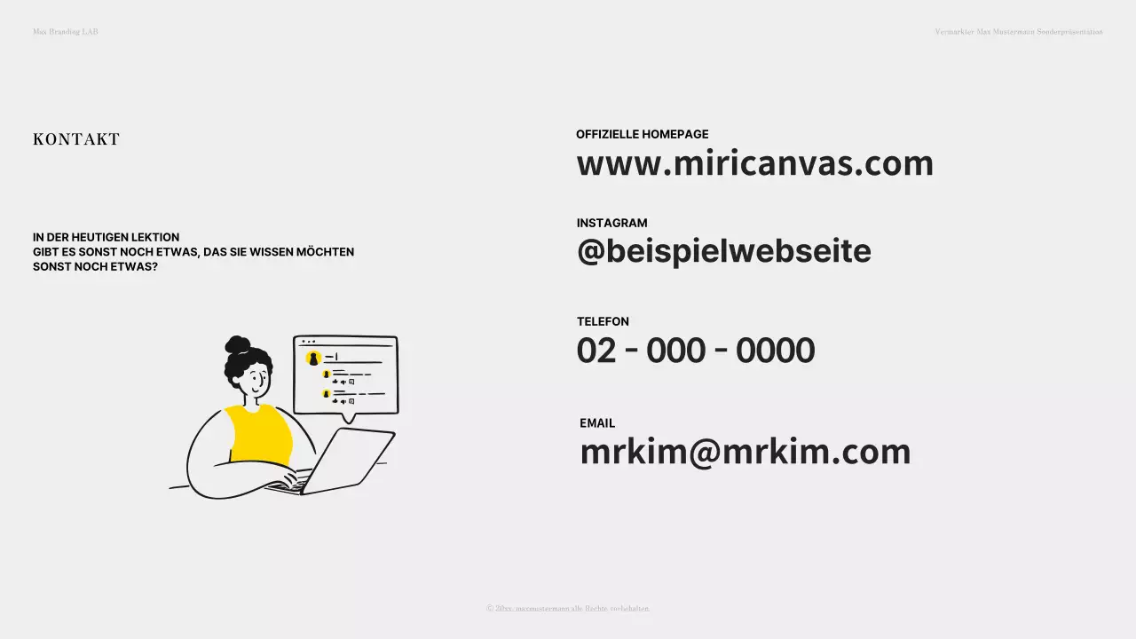 Unterrichtsmaterial in Gelb- und Grautönen mit einfachen Illustrationen