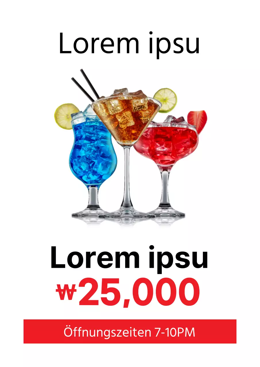 White Simple Cocktail Bar Unlimited Event Promotion