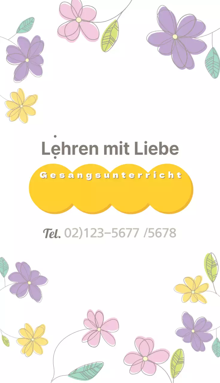 Gesangsunterricht mit Liebe unterrichtet