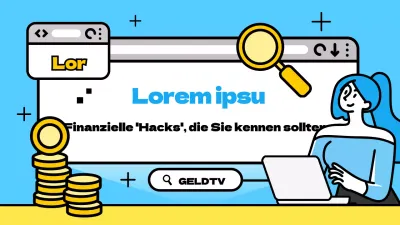 Blaue und gelbe Finanzberatungsstellen