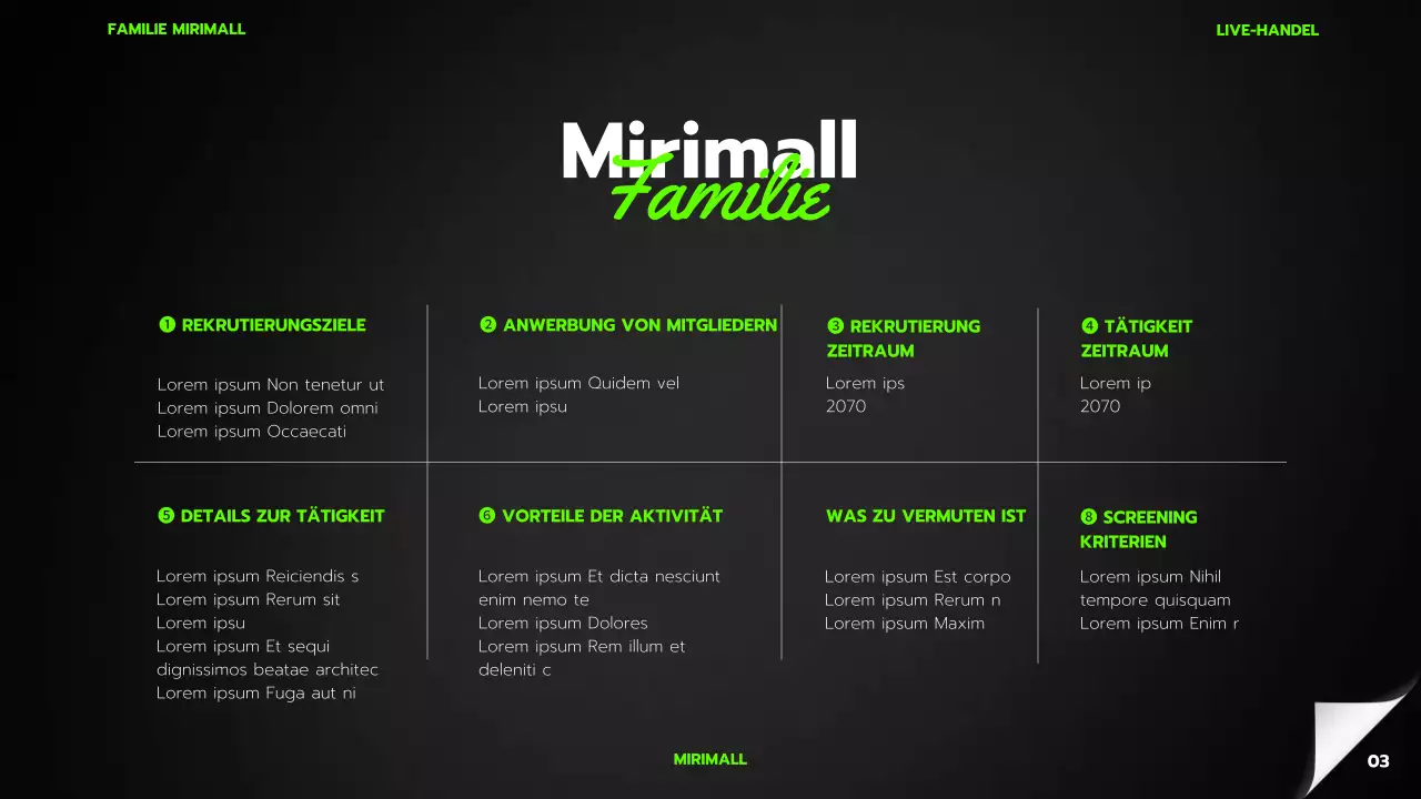 Ein einfacher schwarzer und lindgrüner Eventplaner für den Schwarzen Freitag im Einkaufszentrum
