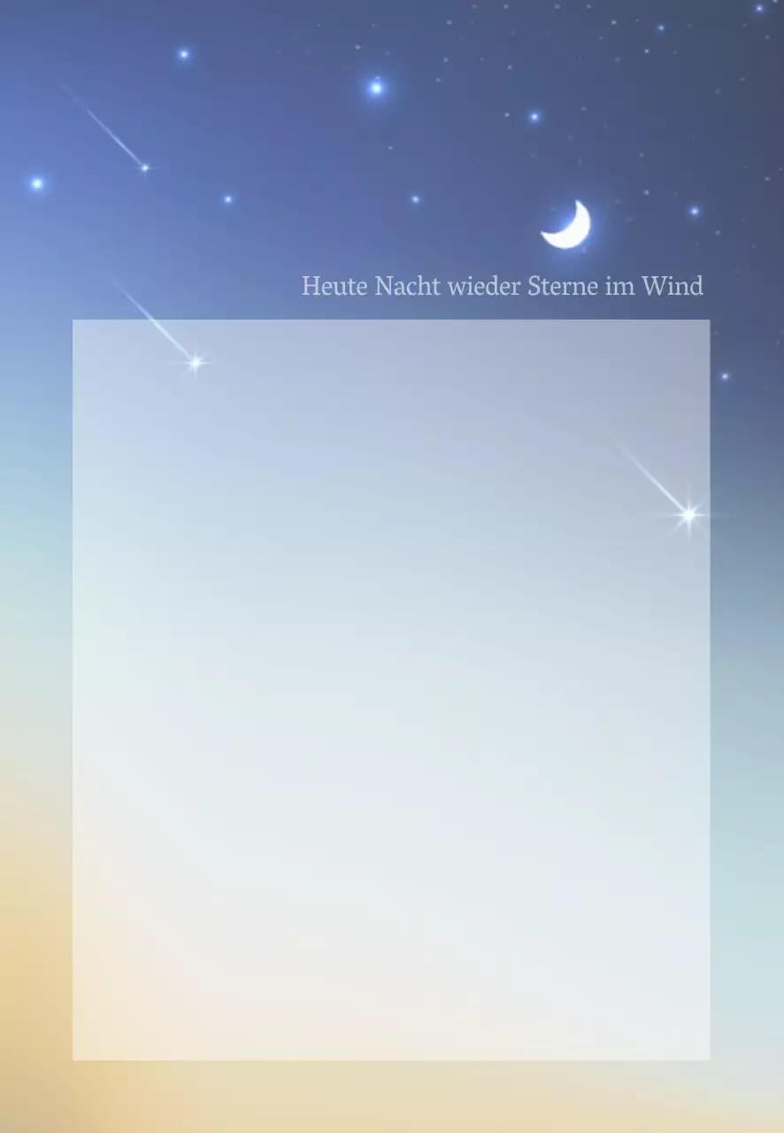 Blaue bunte Verse Stimmung Nachthimmel