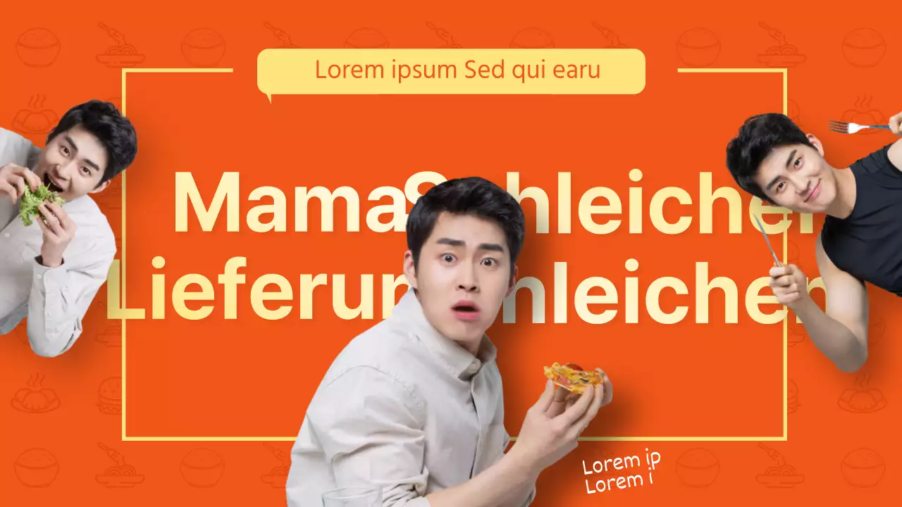 Essen, youtube, Mann, Pose, Symbol, Essen, Hemd, Rahmen, Rechteck, Sprechblase, Titel, Überraschung, essen, Besteck, Gabel, Reis, Knödel, Spaghetti