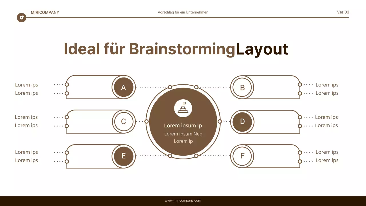 Einfacher Bericht mit brauner und weißer Textmarkierung