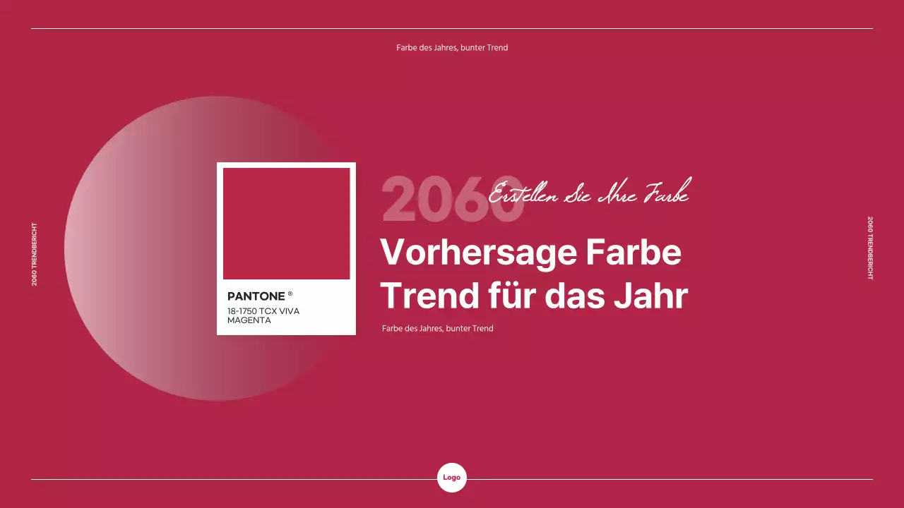 Marketing Trends Report Thema mit rosa Farbchip