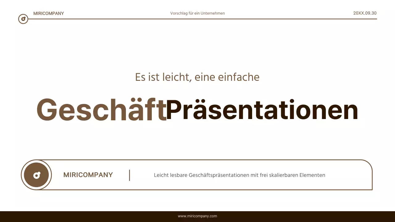 Einfacher Bericht mit brauner und weißer Textmarkierung