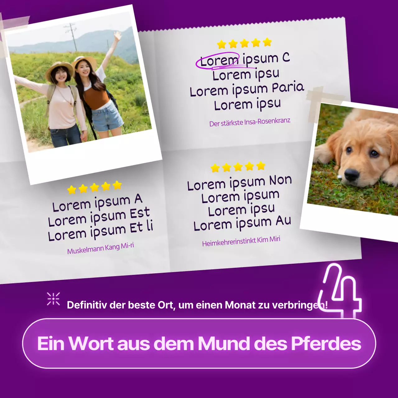 Lila Neon-Gästehaus sucht Mitarbeiter