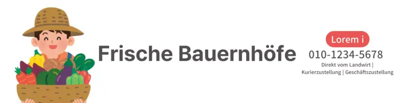 Weißes Zeichen Gemüse Illustration Bauernhof Förderung