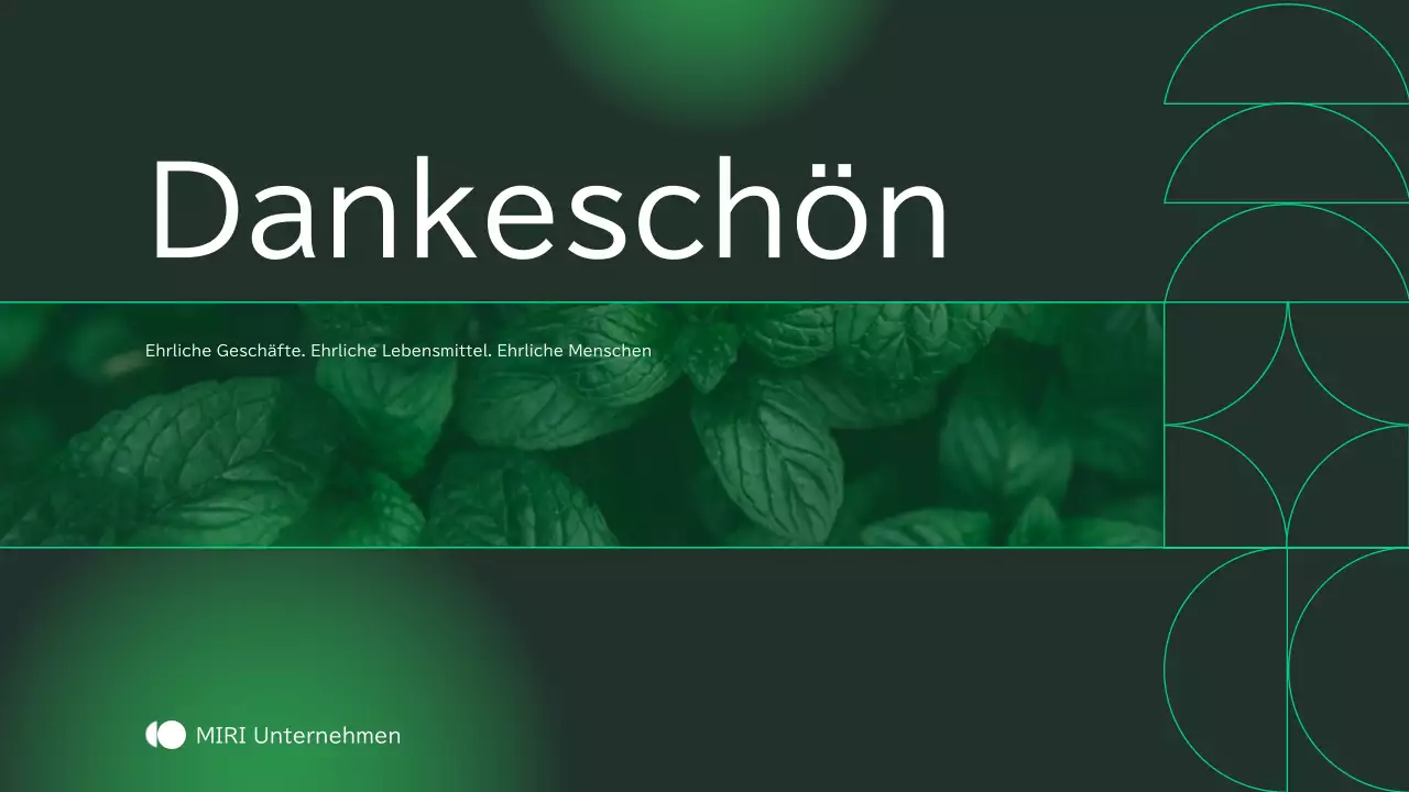 Unternehmensprofil "Grüne, natürliche Landwirtschaft