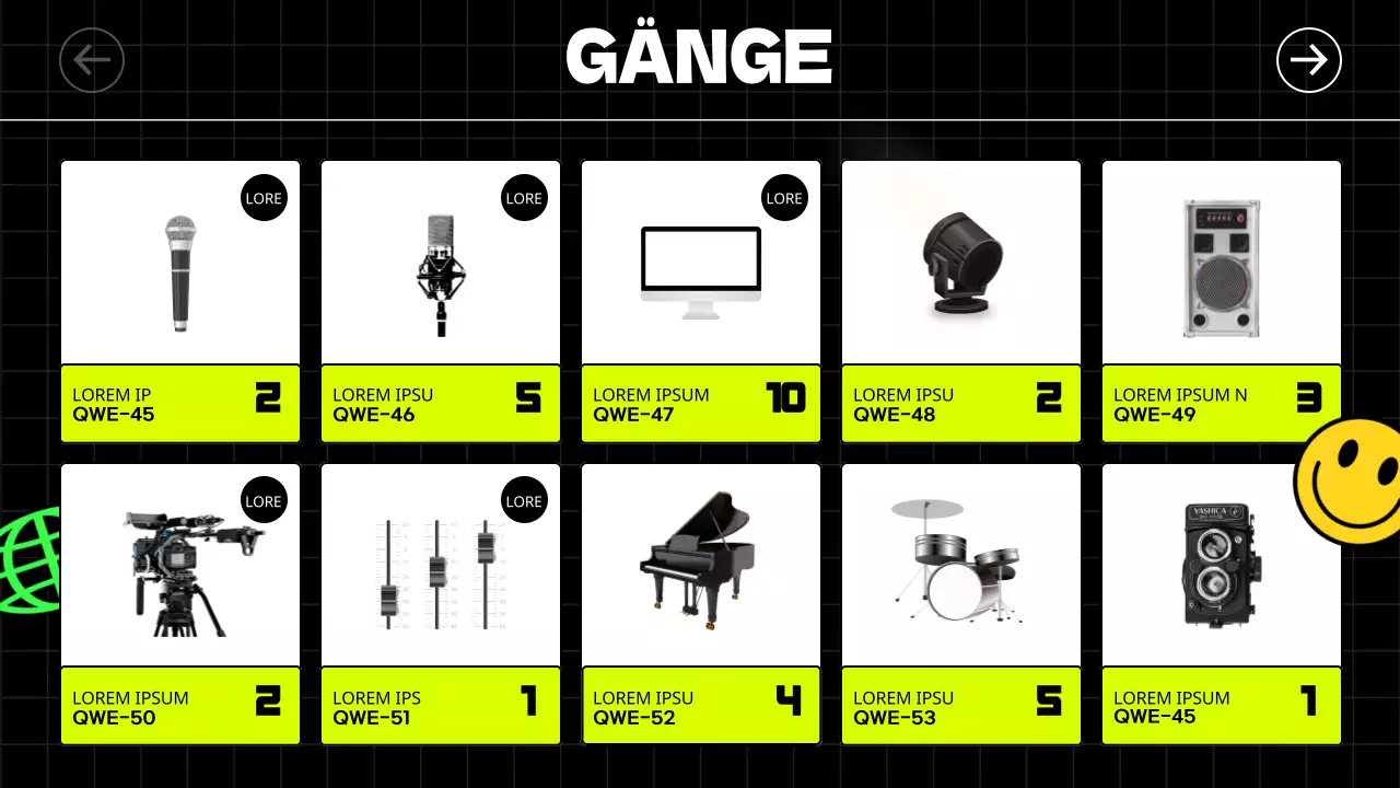 Kitschig illustrierte Aufkleber und fette Schriften in Schwarz und Neonfarben verleihen den Auftritts- und Mietführern einen rhythmischen Charakter.