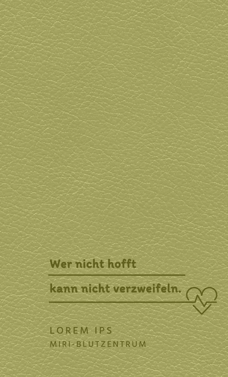 Blutspender Tagebuch Abdeckung mit einem Zitat