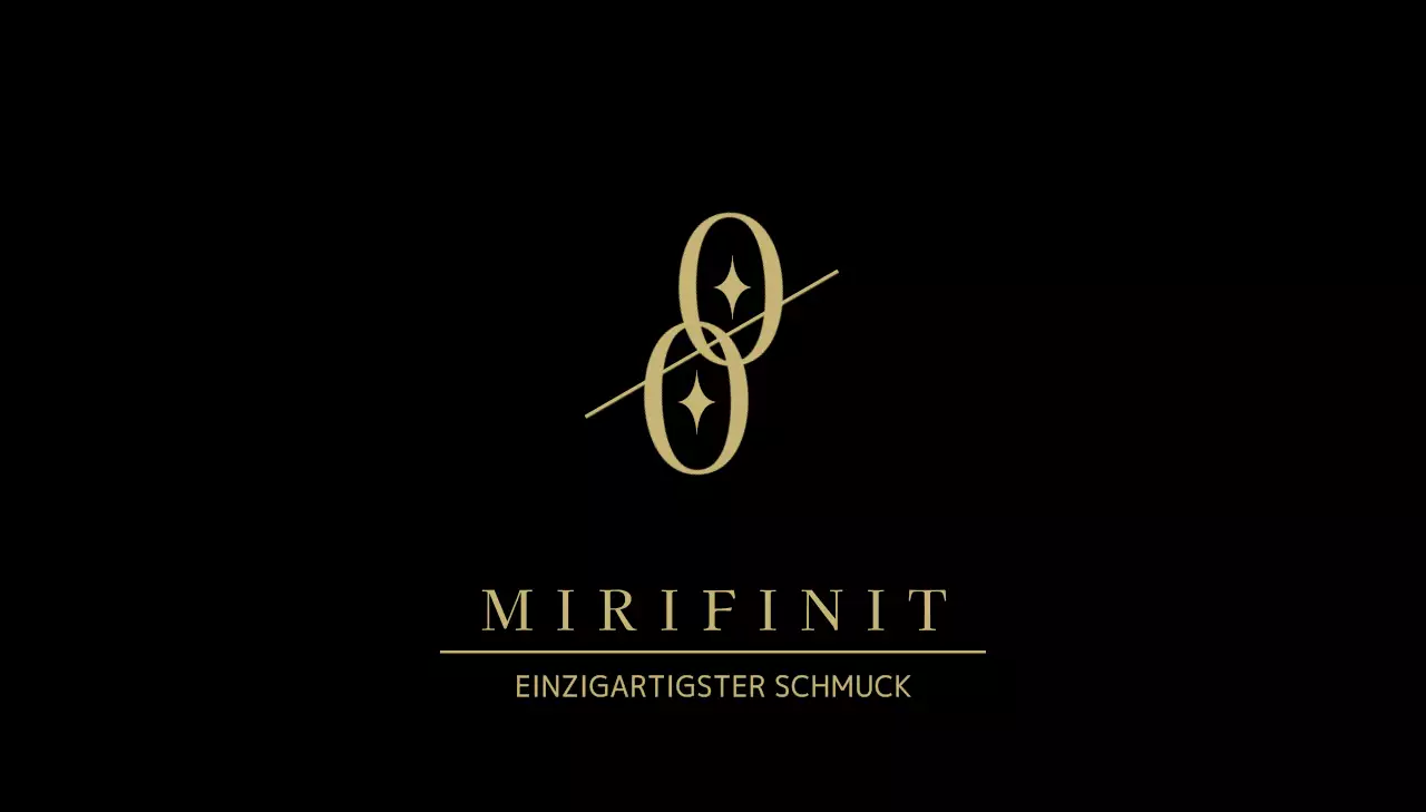 Hochwertiges Juweliergeschäft mit einem symbolischen Logo in Schwarz und Gold