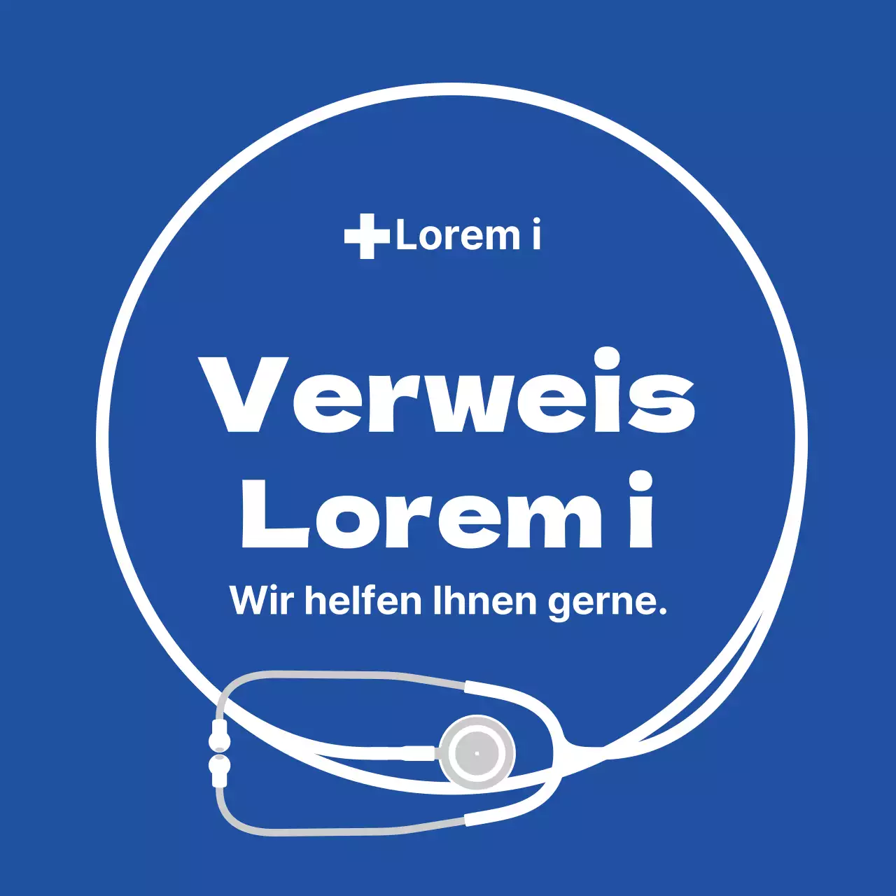 Marineblaue einfache Illustration allgemeines Krankenhausetikett